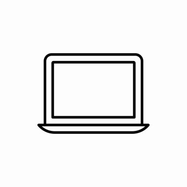 Dizüstü bilgisayar ikonu. Laptop vektör çizimi. Web ve mobil için sembol