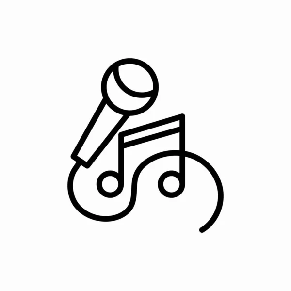 Outline Karaoke Icon Karaoke Vector Illustratie Symbool Voor Web Mobiel — Stockvector