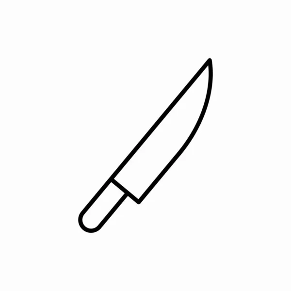 Schets Mes Icon Knife Vector Illustratie Symbool Voor Web Mobiel — Stockvector