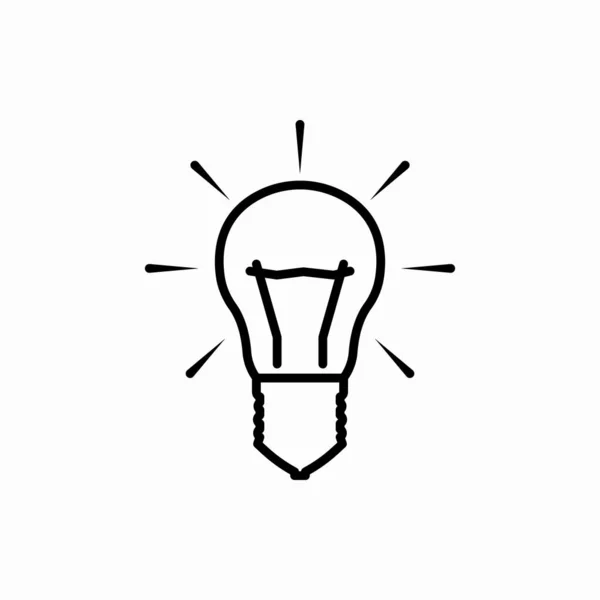 Lampensymbol Umreißen Lampenvektorillustration Symbol Für Web Und Mobile — Stockvektor
