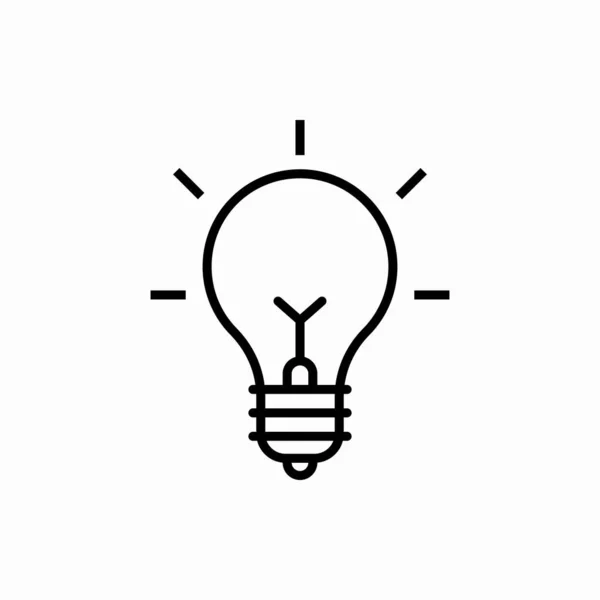 Lampensymbol Umreißen Lampenvektorillustration Symbol Für Web Und Mobile — Stockvektor