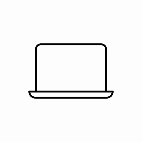 概述笔记本电脑图标 笔记本电脑矢量插图 Web和Mobile的符号 — 图库矢量图片