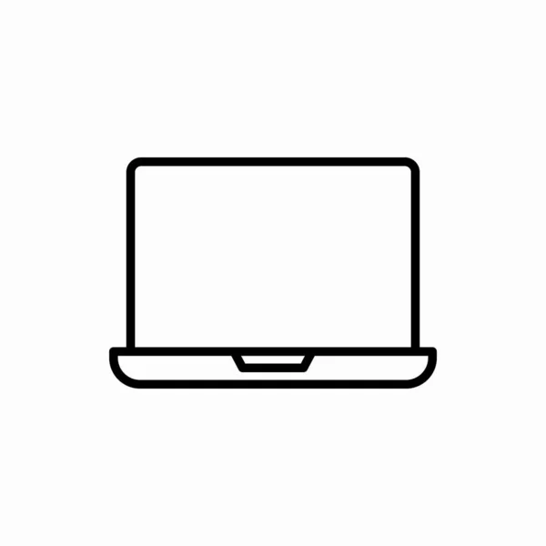 概述笔记本电脑图标 笔记本电脑矢量插图 Web和Mobile的符号 — 图库矢量图片