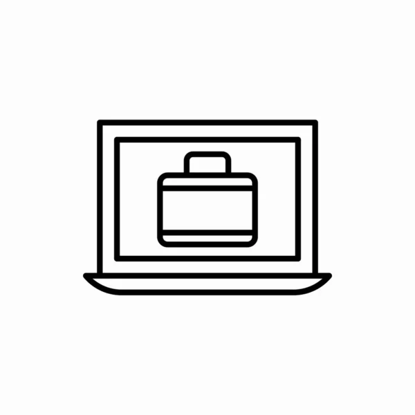 Notebook Ikonou Kufříku Notebook Vektorovou Ilustrací Kufříku Symbol Pro Web — Stockový vektor