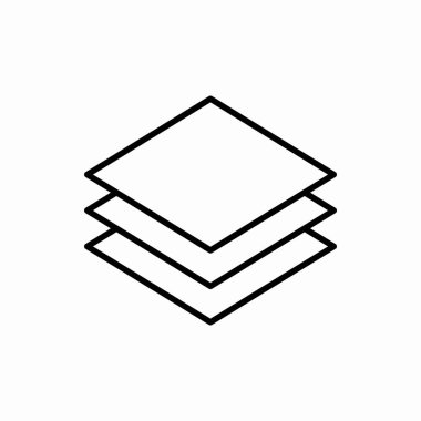 Taslak katman simgesi. Katman vektör çizimi. Web ve mobil için sembol