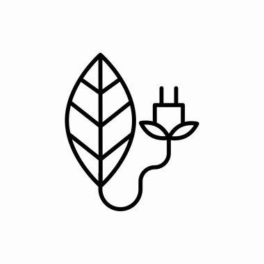 Taslak yaprak simgesi. Yaprak vektör illüstrasyonu. Web ve mobil için sembol