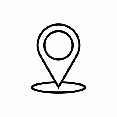 Taslak konum simgesi. Konum vektör illüstrasyonu. Web ve mobil için sembol