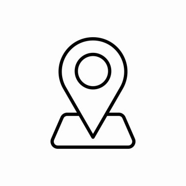 Taslak konum simgesi. Konum vektör illüstrasyonu. Web ve mobil için sembol