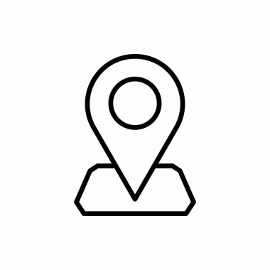 Taslak konum simgesi. Konum vektör illüstrasyonu. Web ve mobil için sembol
