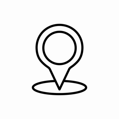 Taslak konum simgesi. Konum vektör illüstrasyonu. Web ve mobil için sembol