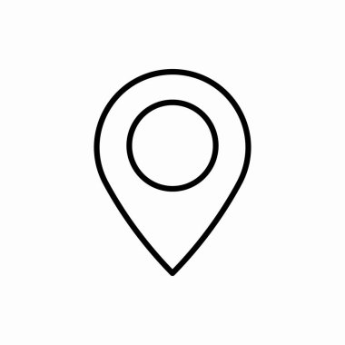 Taslak konum simgesi. Konum vektör illüstrasyonu. Web ve mobil için sembol