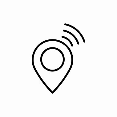 Taslak konum simgesi. Konum vektör illüstrasyonu. Web ve mobil için sembol