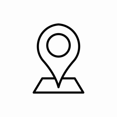 Taslak konum simgesi. Konum vektör illüstrasyonu. Web ve mobil için sembol