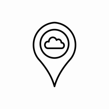 Taslak konum simgesi. Konum vektör illüstrasyonu. Web ve mobil için sembol