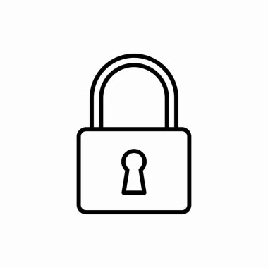 Taslak kilit simgesi. Vektör illüstrasyonunu kilitle. Web ve mobil için sembol