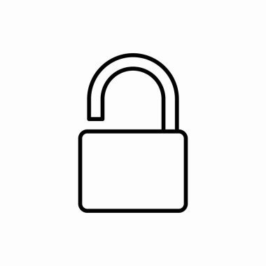 Taslak kilit simgesi. Vektör illüstrasyonunu kilitle. Web ve mobil için sembol