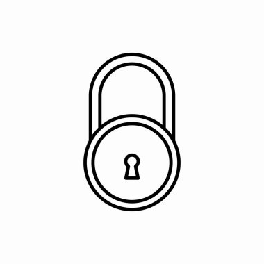 Taslak kilit simgesi. Vektör illüstrasyonunu kilitle. Web ve mobil için sembol