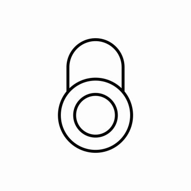 Taslak kilit simgesi. Vektör illüstrasyonunu kilitle. Web ve mobil için sembol