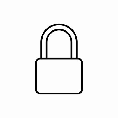 Taslak kilit simgesi. Vektör illüstrasyonunu kilitle. Web ve mobil için sembol