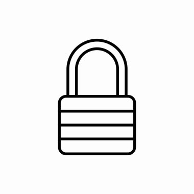 Taslak kilit simgesi. Vektör illüstrasyonunu kilitle. Web ve mobil için sembol