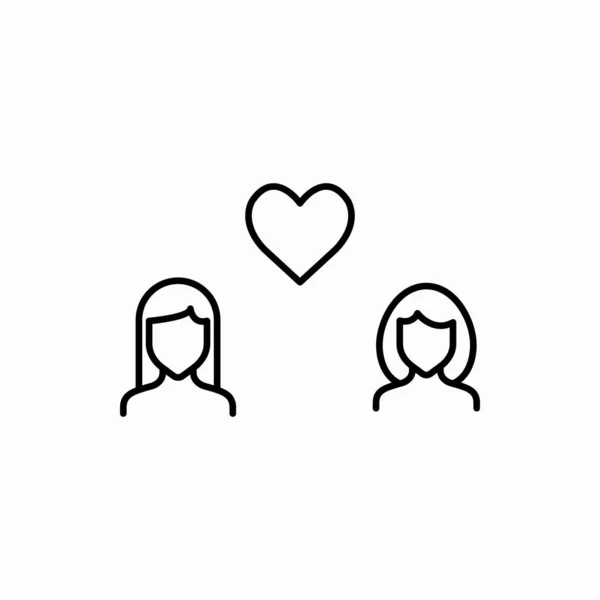 Περίγραμμα Λεσβιακή Εικόνα Lesbian Διανυσματική Απεικόνιση Σύμβολο Για Διαδίκτυο Και — Διανυσματικό Αρχείο