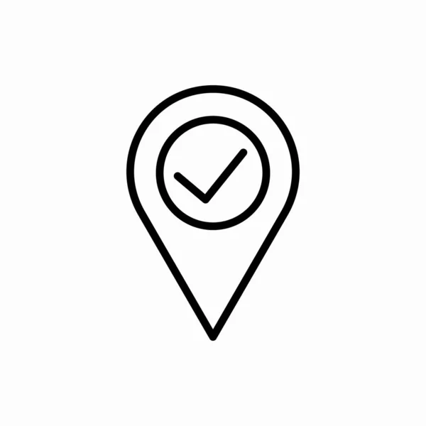 Περίγραμμα Τοποθεσία Έλεγχος Icon Location Έλεγχο Διανυσματική Απεικόνιση Σύμβολο Για — Διανυσματικό Αρχείο