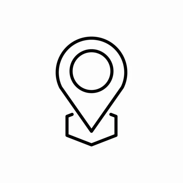 Outline Location Icon Location Vector Illustration 모바일을 — 스톡 벡터