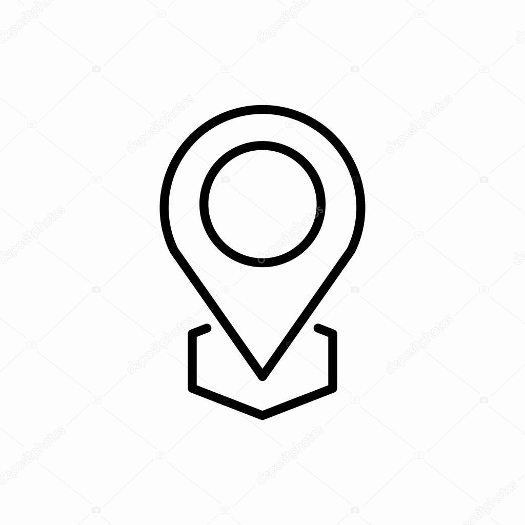 Outline location icon.Location vector illustration. Symbol for web and mobile