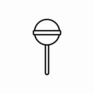 Ana hatlı lolipop ikonu. Lolipop vektör çizimi. Web ve mobil için sembol
