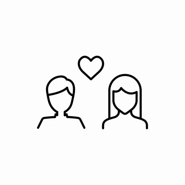 Amoureux Icon Lovers Illustration Vectorielle Symbole Pour Web Mobile — Image vectorielle