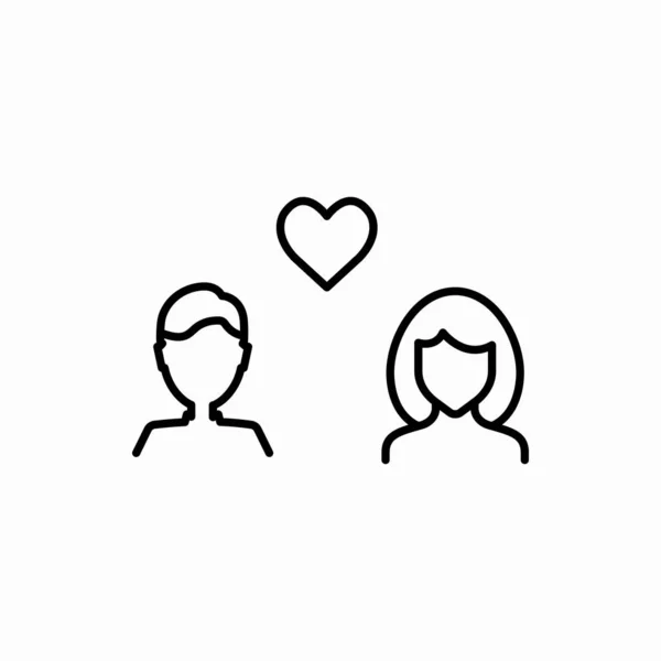 Esquema Los Amantes Icon Lovers Vector Ilustración Símbolo Para Web — Archivo Imágenes Vectoriales