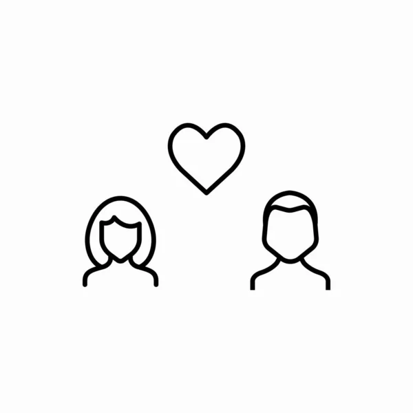 Esquema Los Amantes Icon Lovers Vector Ilustración Símbolo Para Web — Archivo Imágenes Vectoriales