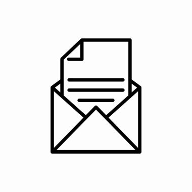 Ana posta belgesi simgesi. Belge vektör illüstrasyonunu e- posta ile gönder. Web ve mobil için sembol