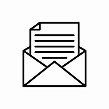 Ana posta belgesi simgesi. Belge vektör illüstrasyonunu e- posta ile gönder. Web ve mobil için sembol