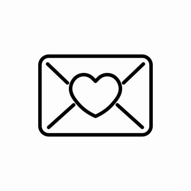 Posta adresi aşk simgesi. Posta sevgisi illüstrasyonu. Web ve mobil için sembol