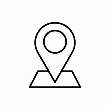 Ana harita konum simgesi. Konum vektör illüstrasyonunu haritala. Web ve mobil için sembol