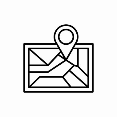 Ana harita konum simgesi. Konum vektör illüstrasyonunu haritala. Web ve mobil için sembol