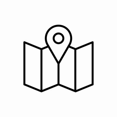 Ana harita konum simgesi. Konum vektör illüstrasyonunu haritala. Web ve mobil için sembol