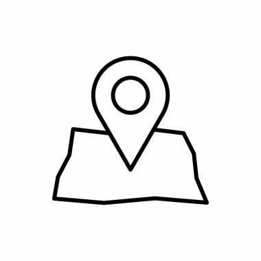 Ana harita konum simgesi. Konum vektör illüstrasyonunu haritala. Web ve mobil için sembol