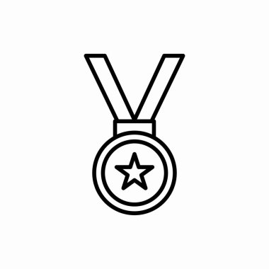 Madalya ikonu. Madalya vektör illüstrasyonu. Web ve mobil için sembol