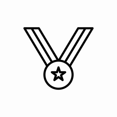 Madalya ikonu. Madalya vektör illüstrasyonu. Web ve mobil için sembol