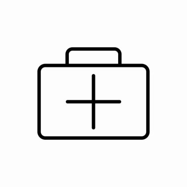 Tıbbi evrak çantası ikonu. Tıbbi evrak çantası vektör çizimi. Web ve mobil için sembol