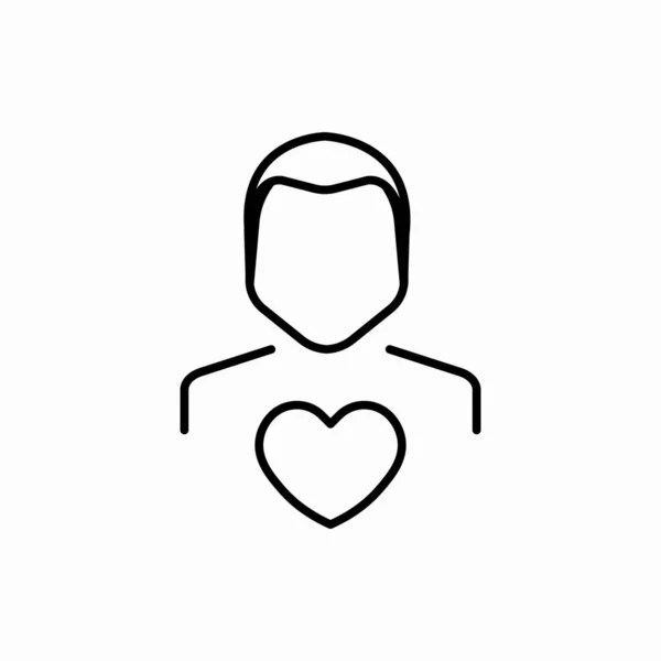 Esquema Hombre Amor Icon Man Amor Vector Ilustración Símbolo Para — Archivo Imágenes Vectoriales