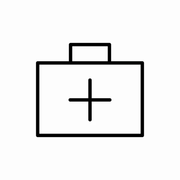 Obrys Ikony Lékařské Pomoci Box Lékařská Pomoc Box Vektorové Ilustrace — Stockový vektor