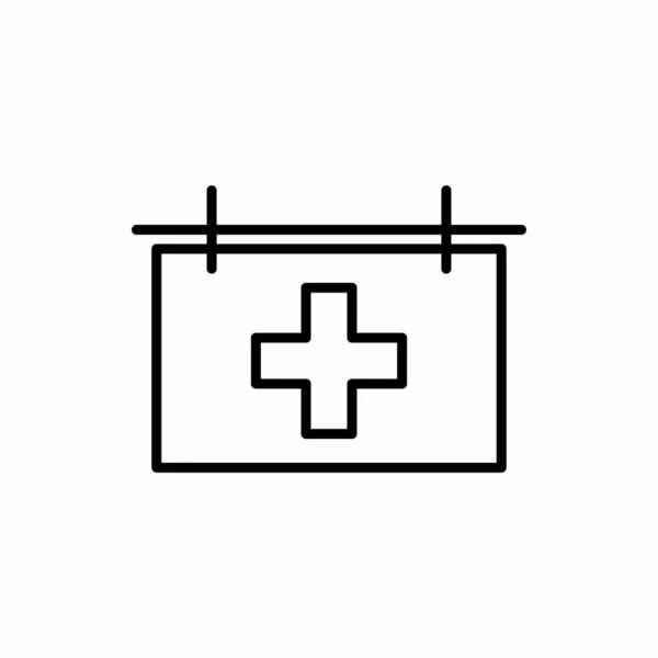 Umriss Medizinische Plakatwand Icon Medical Plakatwand Vektor Illustration Symbol Für — Stockvektor