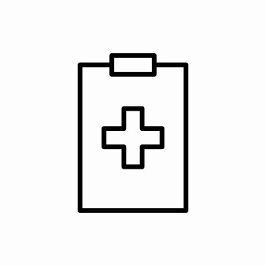 Ana hatlı tıp panosu simgesi. Tıp panosu vektör illüstrasyonu. Web ve mobil için sembol