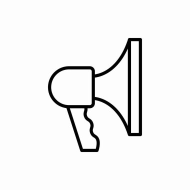 Ana hatlı megafon ikonu. Megafon vektör çizimi. Web ve mobil için sembol