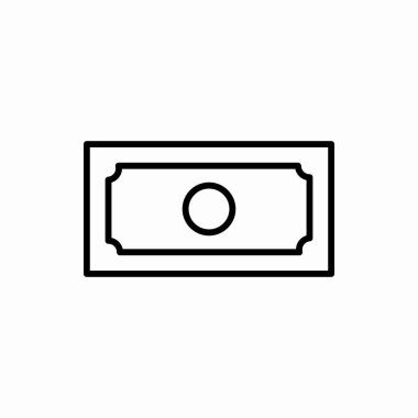 Taslak para ikonu. Para vektör illüstrasyonu. Web ve mobil için sembol