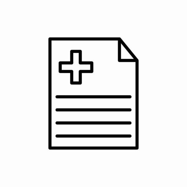 Overzicht Medische Document Icon Medicine Document Vector Illustratie Symbool Voor — Stockvector