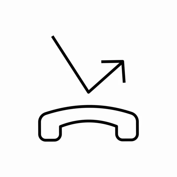 Umreißt Das Symbol Für Verpasste Anrufe Abbildung Für Verpasste Anrufvektoren — Stockvektor